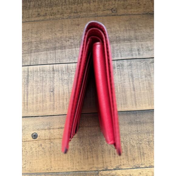 LOUIS VUITTON Epi Leather Bifold Wallet Red Coin Pocket Made in France - Picture 3 of 15